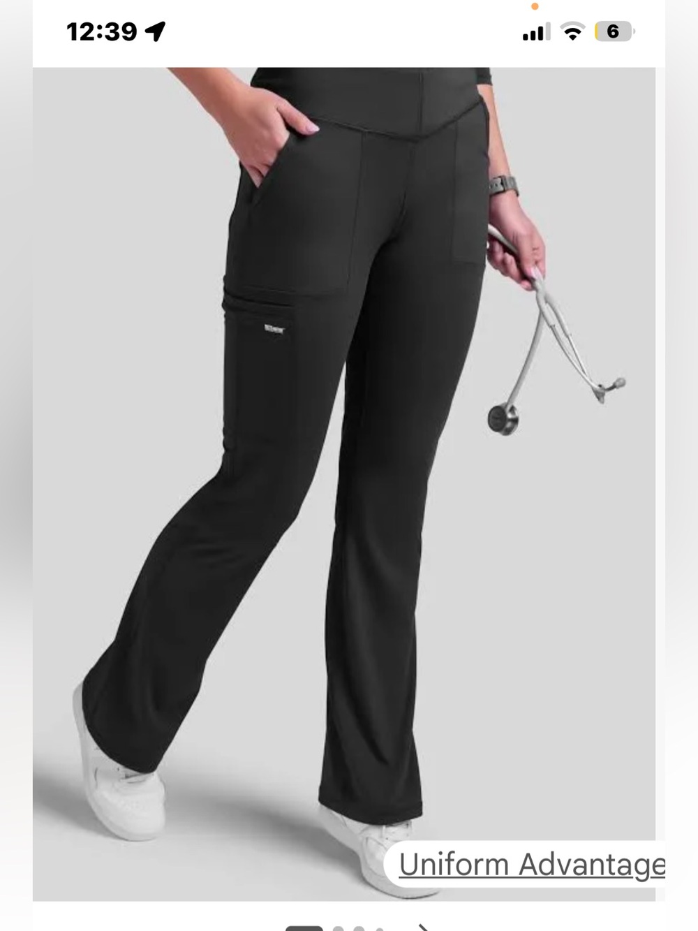 FIGS Black Scrub Pants Size Small